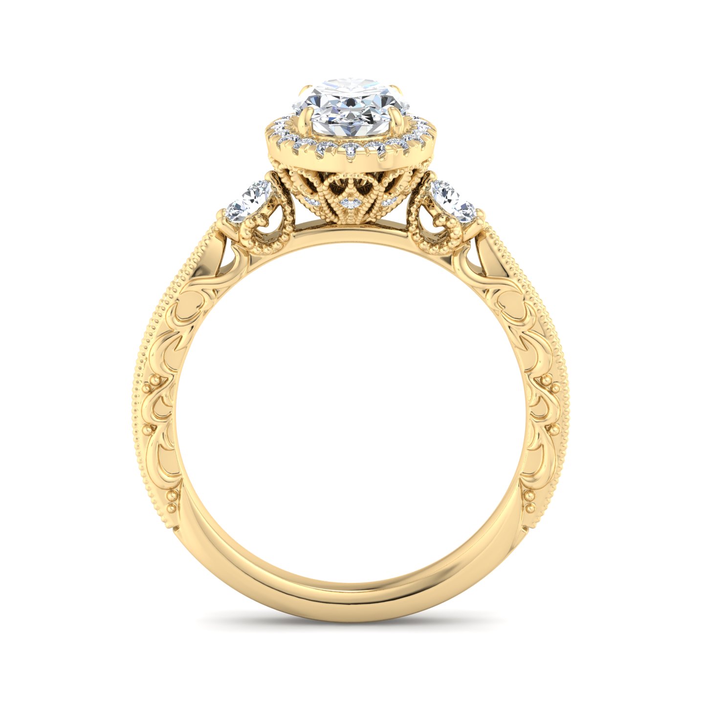 Winter Halo Engagement Ring